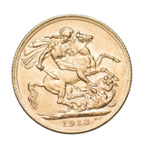 1913 Melbourne George V Gold Sovereign Uncirculated