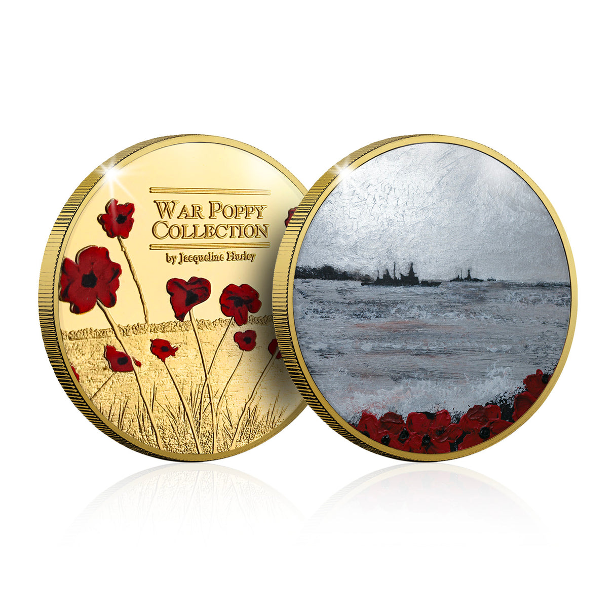The Jacqueline Hurley War Poppy 'Afar But Not Forgotten' Gold-plated Prooflike Commemorative