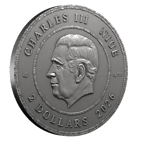 The White Stag 2026 $2 2oz Silver Antique Coin