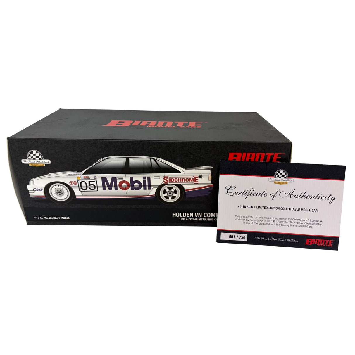 Certificate #1 - HOLDEN COMMODORE VN SS GROUP A 1991 ATCC #05 PETER BROCK - 1:18 Scale Diecast Model Car