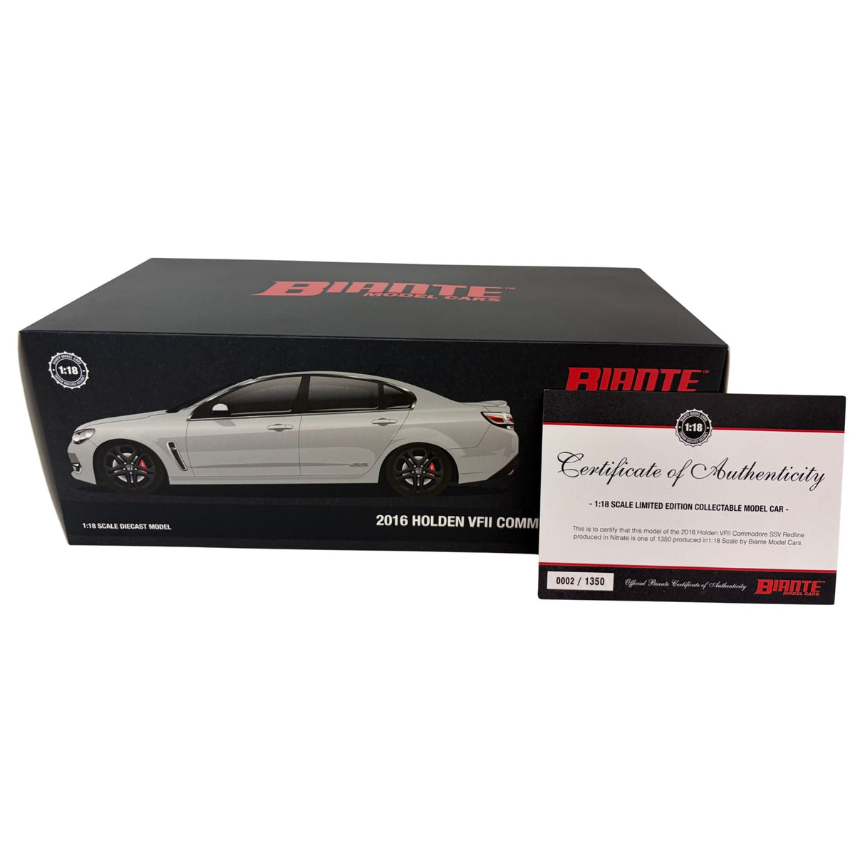 Certificate #2 - HOLDEN COMMODORE VFII SSV REDLINE 2017 NITRATE - 1:18 Scale Diecast Model Car
