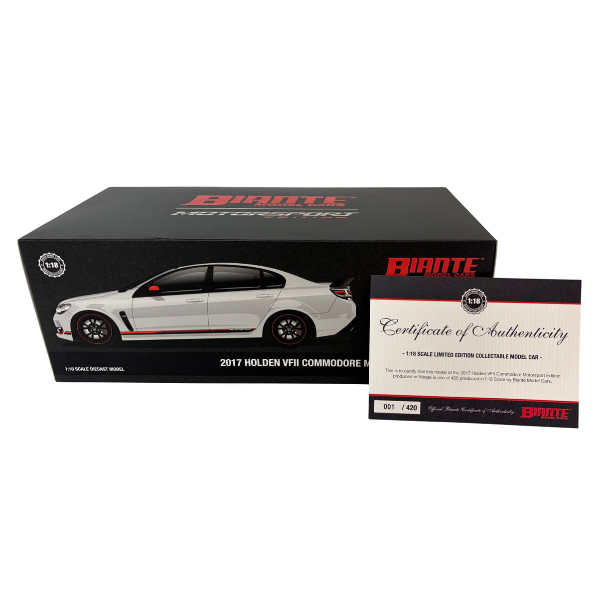 Certificate #1 - HOLDEN COMMODORE VFII MOTORSPORT EDITION NITRATE SILVER - 1:18 Scale Diecast Model Car