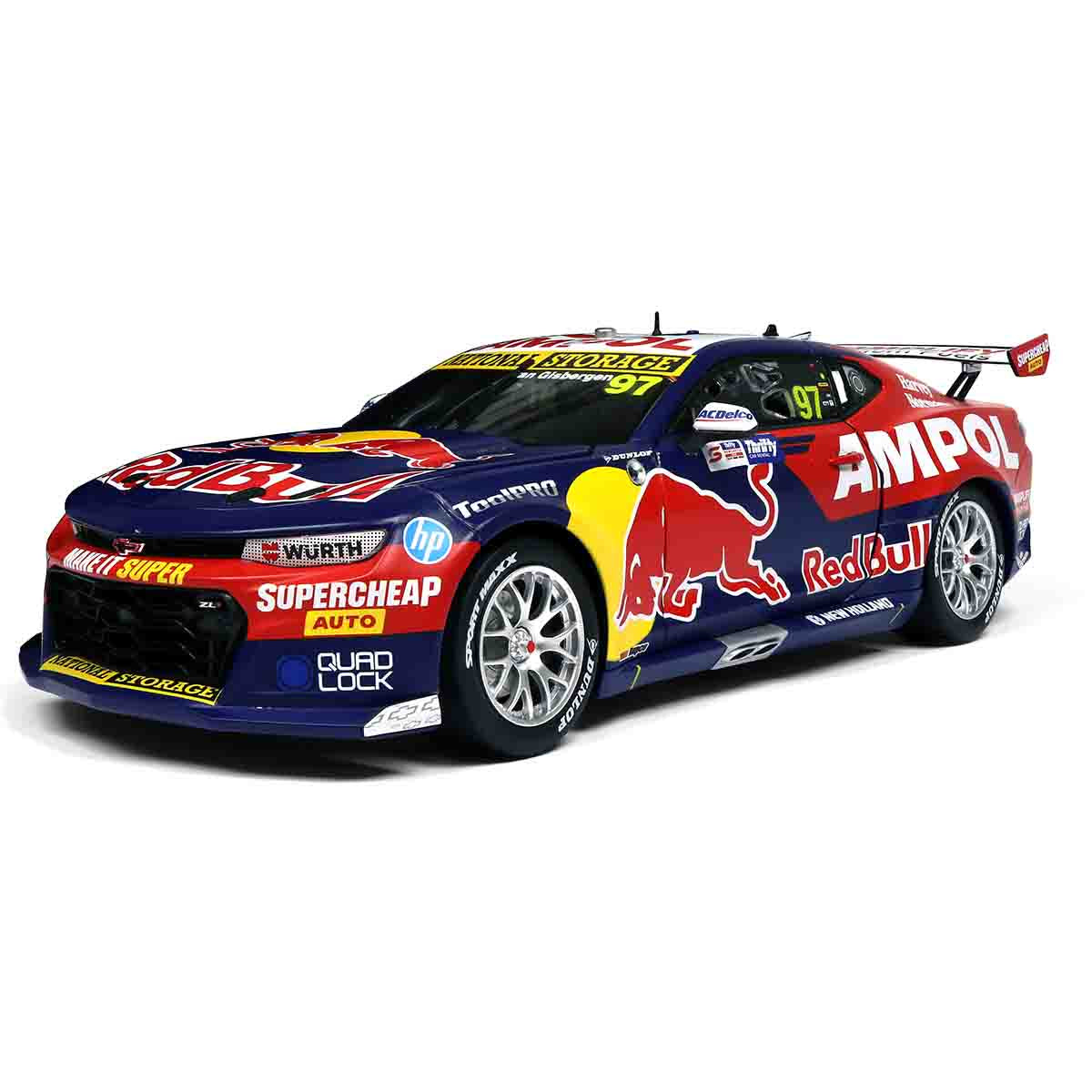 CHEVROLET CAMARO GEN3 ZL1 - RED BULL RACING - VAN GISBERGEN  #97 - 2023 Thrifty Newcastle 500 - Race 2 WINNER - 1:18 Scale Diecast Model Car