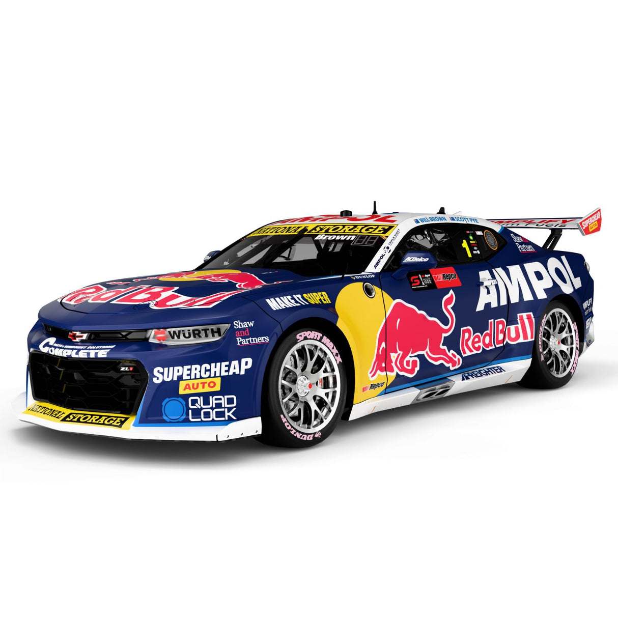 CHEVROLET CAMARO - RED BULL AMPOL RACING - WILL BROWN/SCOTT PYE #1 2025 BATHURST 1000 - 1:43 Scale Diecast Model Car