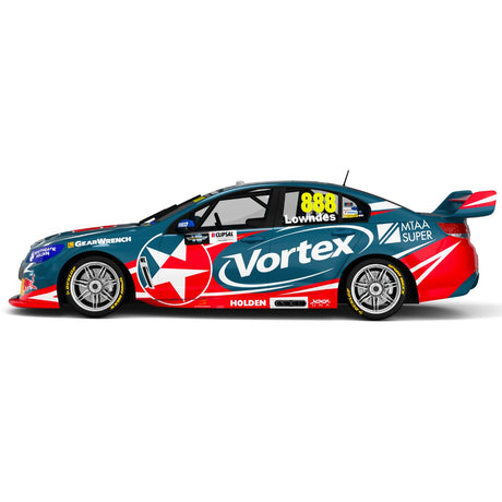 HOLDEN VF COMMODORE - TEAM VORTEX - CRAIG LOWNDES #888 - 2016 - CLIPSAL 500 - RACE 1 - RECORD BREAKING 251 ROUND STARTS - 1:43 Scale Diecast Model Car