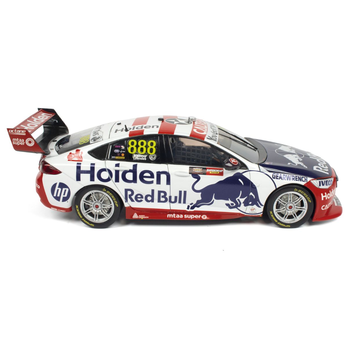 HOLDEN ZB COMMODORE - RED BULL HOLDEN RACING - JAMIE WHINCUP/CRAIG LOWNDES #888 - 2019 - RETRO LIVERY - BATHURST 1000 - 4th place - 1:43 Scale Diecast Model Car