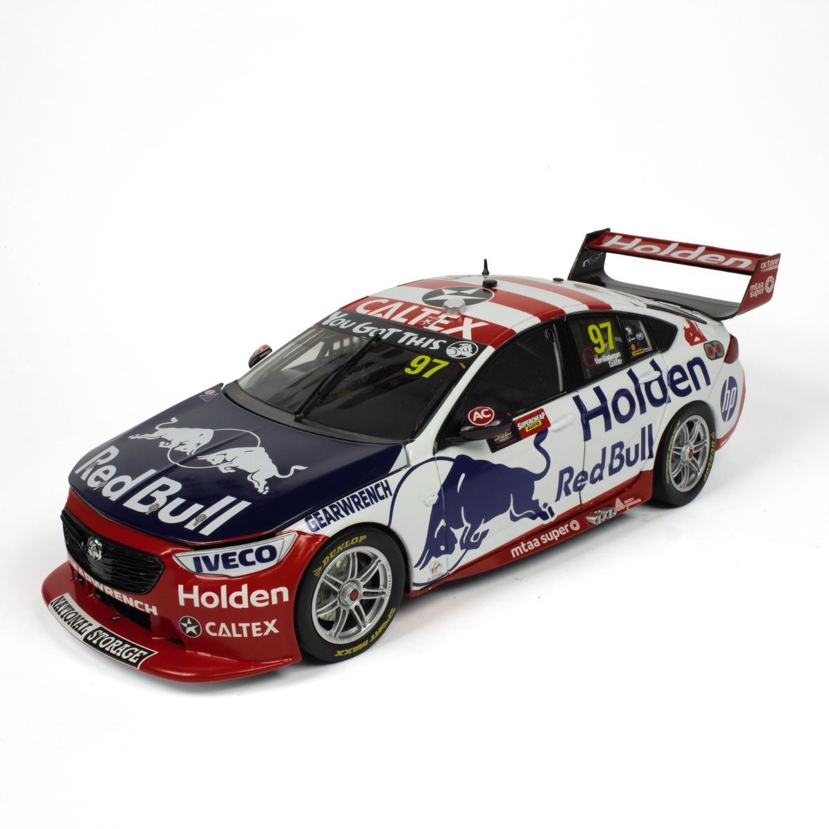 HOLDEN ZB COMMODORE - RED BULL HOLDEN RACING - SHANE VAN GISBERGEN/GARTH TANDER #97 - 2019 - RETRO LIVERY - BATHURST 1000 - RUNNER-UP - 1:18 Scale Diecast Model Car