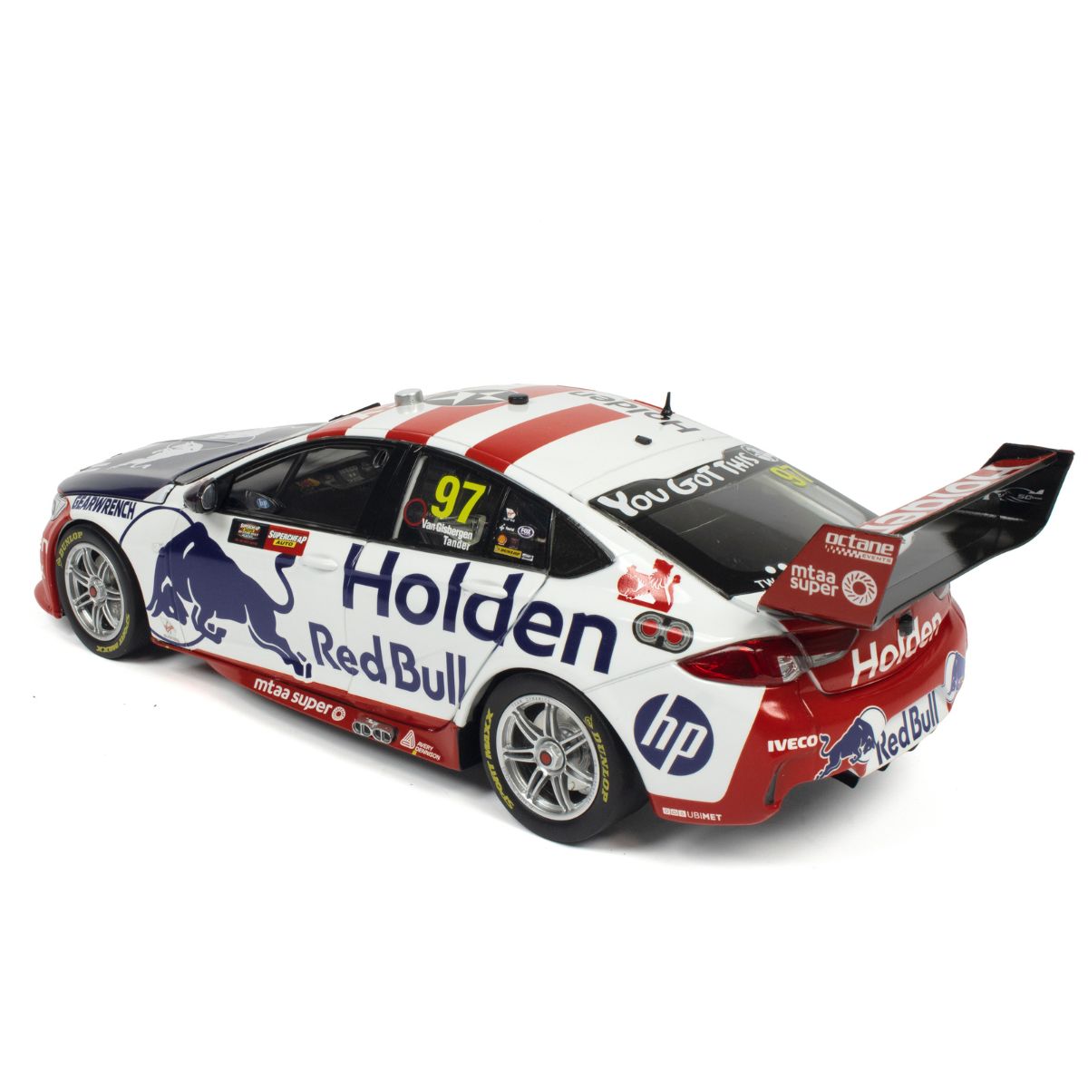 HOLDEN ZB COMMODORE - RED BULL HOLDEN RACING - SHANE VAN GISBERGEN/GARTH TANDER #97 - 2019 - RETRO LIVERY - BATHURST 1000 - RUNNER-UP - 1:18 Scale Diecast Model Car