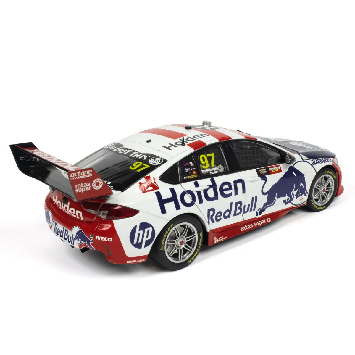 HOLDEN ZB COMMODORE - RED BULL HOLDEN RACING - SHANE VAN GISBERGEN/GARTH TANDER #97 - 2019 - RETRO LIVERY - BATHURST 1000 - RUNNER-UP - 1:18 Scale Diecast Model Car
