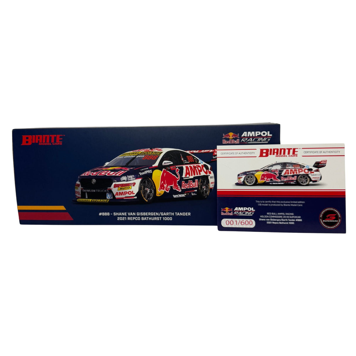 Certificate #1 - HOLDEN COMMODORE ZB RBAR 2021 BATHURST 1000 #888 VAN GISBERGEN/TANDER - 1:18 Scale Diecast Model Car