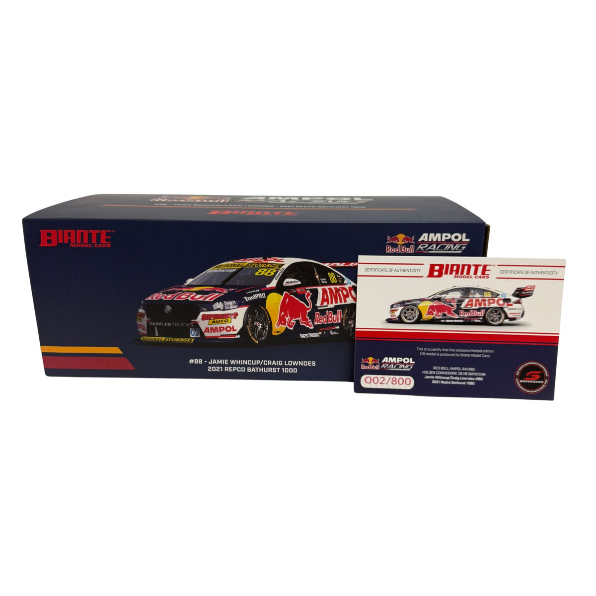 Certificate #2 - HOLDEN COMMODORE ZB RBAR 2021 BATHURST 1000 #88 WHINCUP/LOWNDES - 1:18 Scale Diecast Model Car