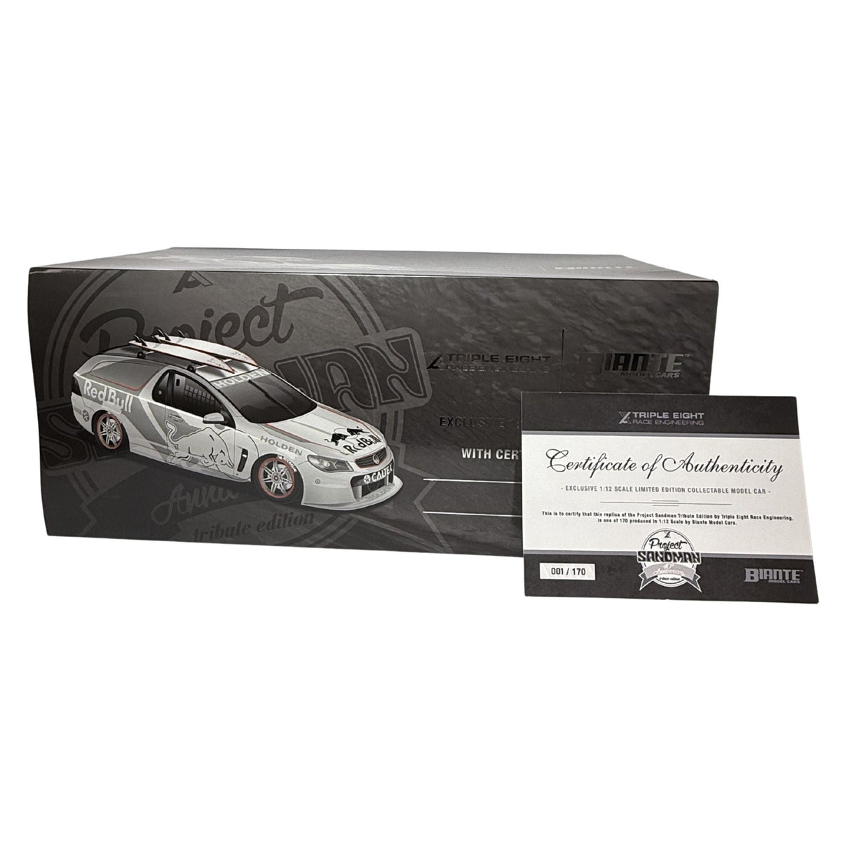 Certificate #1 - HOLDEN SANDMAN RED BULL RACING AUSTRALIA PROJECT TRIBUTE EDITION - 1:12 Scale Resin Model Car