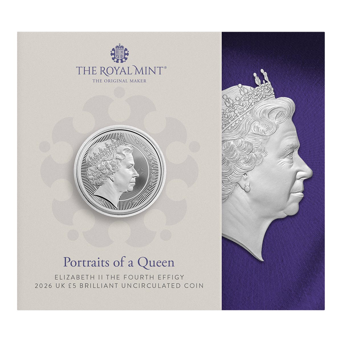 Great Britain Portraits of Queen Elizabeth II 2026 £5 Ian Rank-Broadley Cupro-Nickel Brilliant Uncirculated Coin