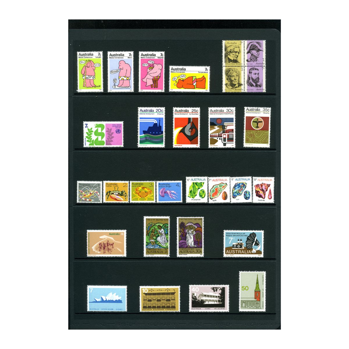 Australia 1973 Year Stamp Set