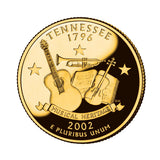 US State Quarters 2002 Tennessee Gold-plated Coin