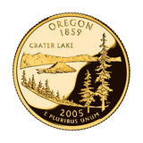 US State Quarters 2005 Oregon Gold-plated Coin