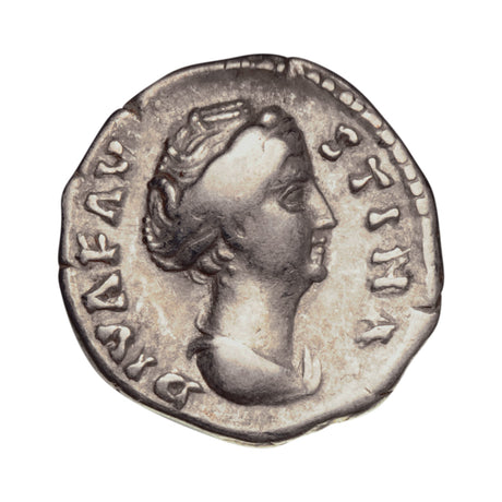 Roman Empire Faustina 138-141AD Silver Denarius Fine-Very Fine