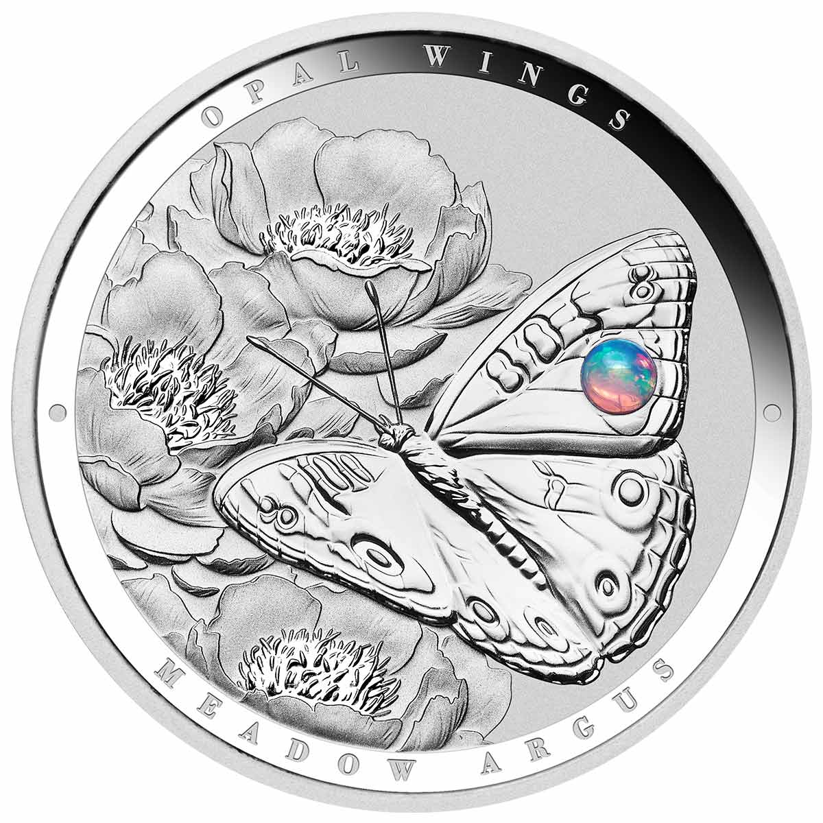 Australian Opal Wings Meadow Argus 2026 $2 Opal 1oz Silver Proof Coin