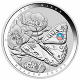 Australian Opal Wings Meadow Argus 2026 $2 Opal 1oz Silver Proof Coin