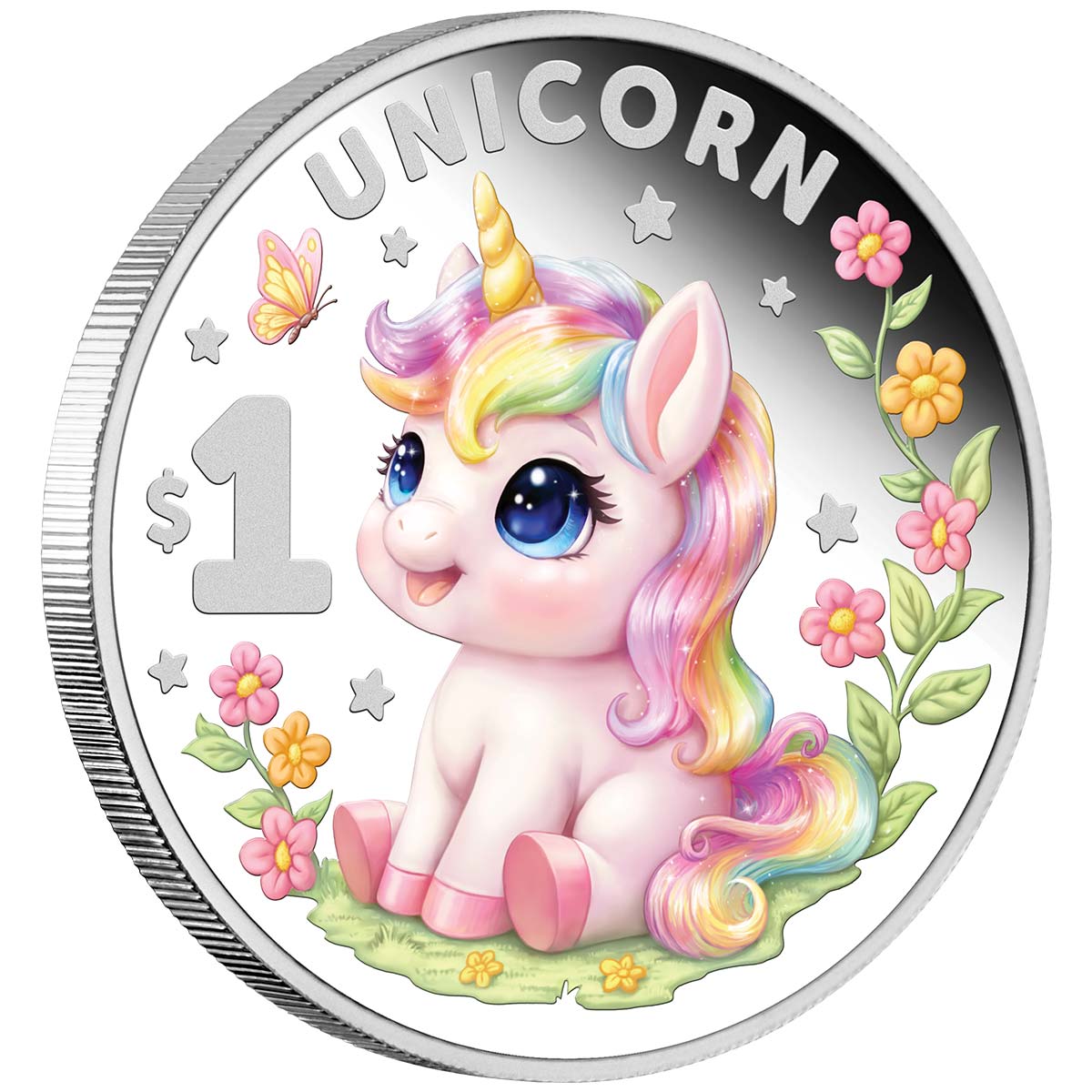 Baby Mythical Creatures 2026 $1 Baby Unicorn 1/2oz Silver Proof Coin