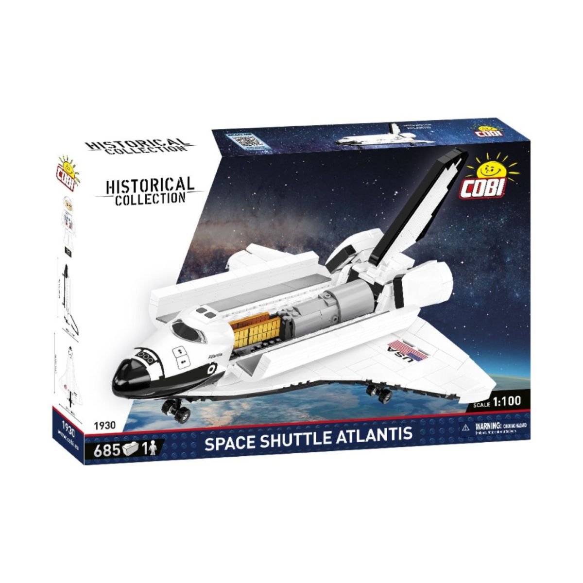 Model Brick Set Cobi Space Shuttle Atlantis Model (685 Pieces)