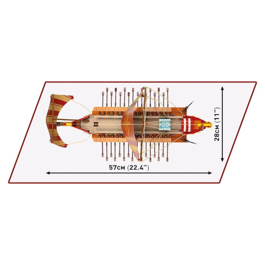 Model Brick Set Imperium Romanum Roman Warship (1810 Pieces)