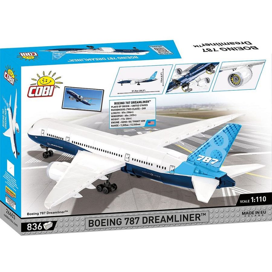 Model Brick Set Boeing 787-8 Dreamliner (830 Pieces)