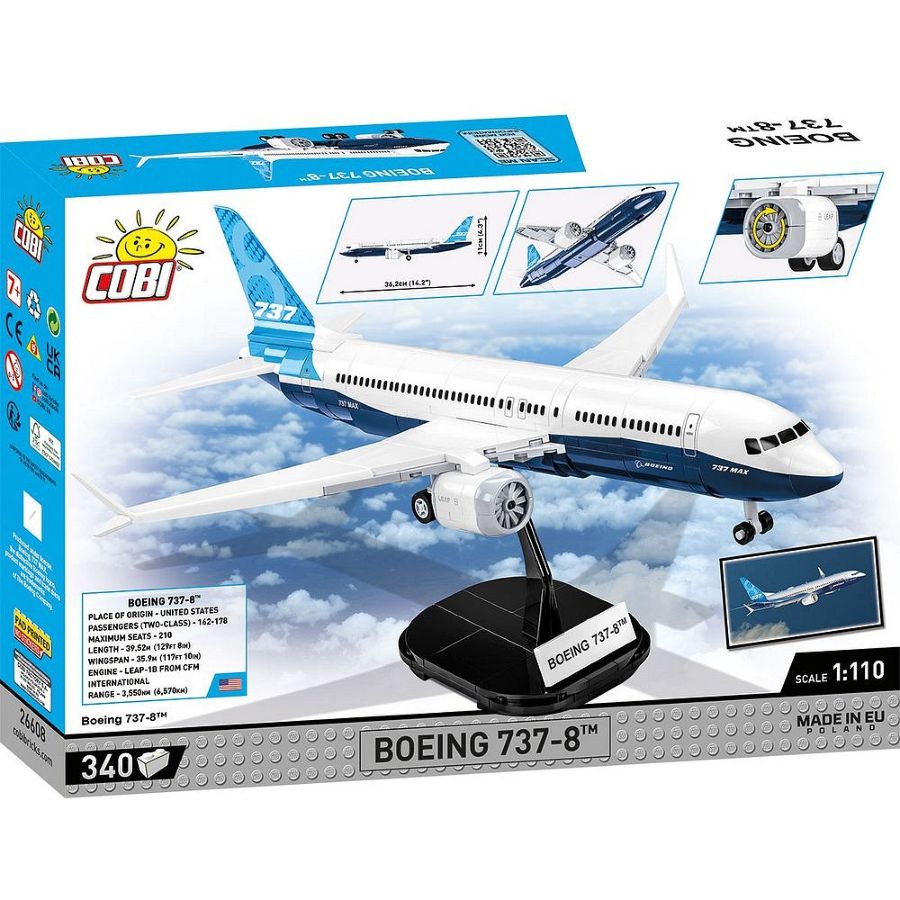 Model Brick Set Boeing 737 Max 8 (315 Pieces)