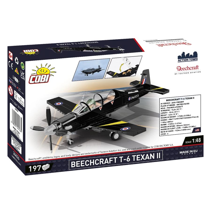 Model Brick Set Action Town Beechcraft T-6 Texan II (197 Pieces)