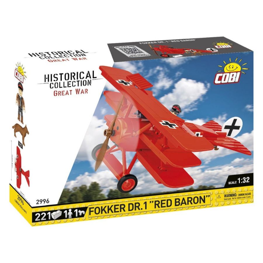 Model Brick Set Great War Fokker Dr.1 Red Baron (221 Pieces)