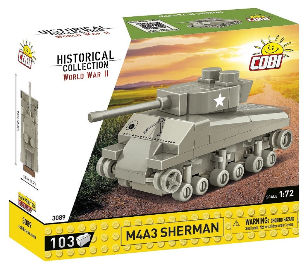 Model Brick Set World War 2 M4A3 Sherman Tank (103 Pieces)