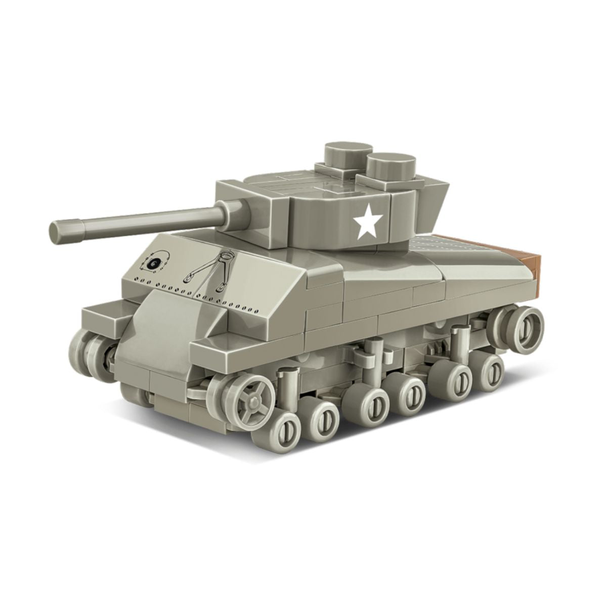 Model Brick Set World War 2 M4A3 Sherman Tank (103 Pieces)