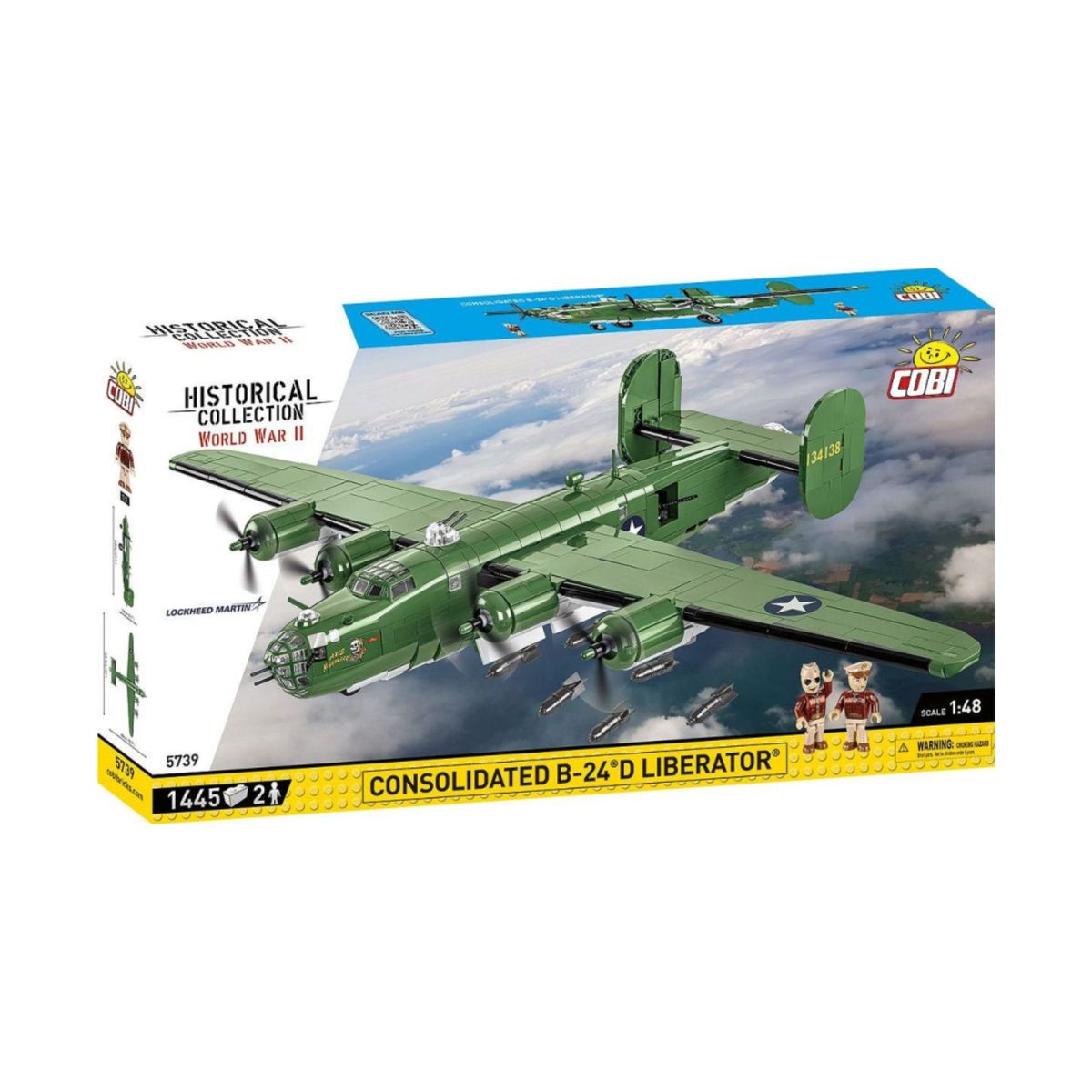 Model Brick Set World War 2 Consolidated B-24D Liberator (1413 Pieces)