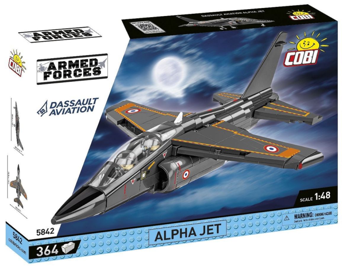 Model Brick Set Armed Forces Alpha Jet French Air Force (364 Pieces)