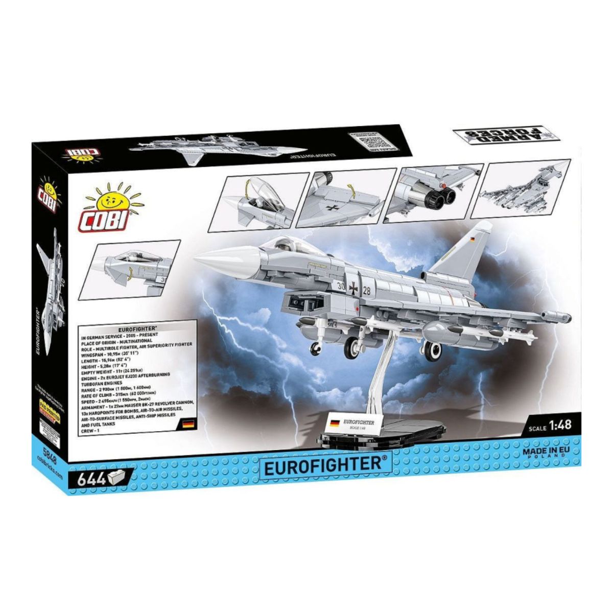 Model Brick Set Armed Forces Eurofighter (644 Pieces)