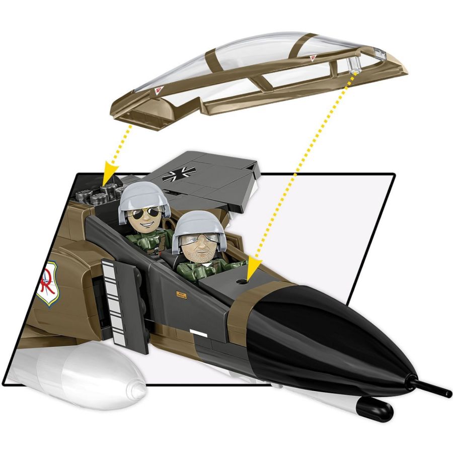 Model Brick Set Armed Forces F-4F Phantom II Luft. (666 Pieces)