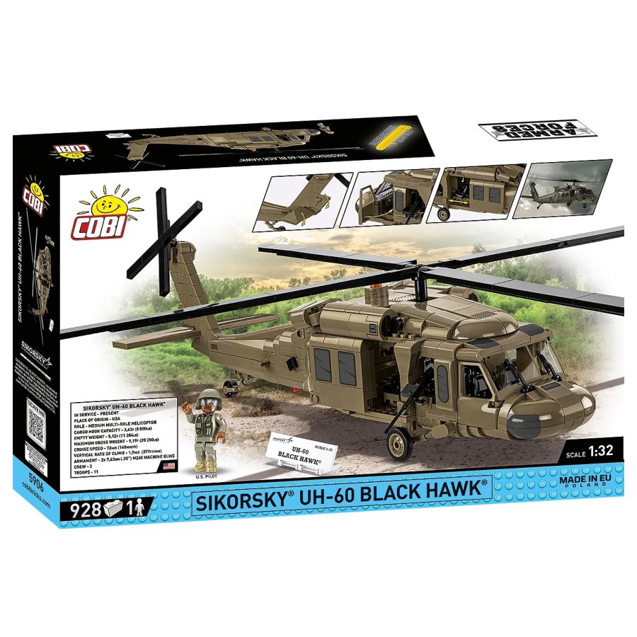 Model Brick Set Armed Forces Sikorsky UH-60 Black Hawk (928 Pieces)