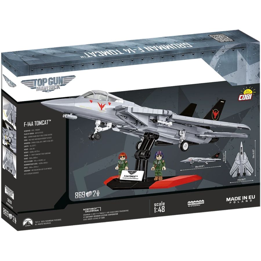 Model Brick Set Top Gun Grumman F-14 Tomcat (869 Pieces)