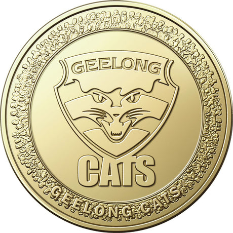 AFL Geelong Cats 2023 $1 Aluminium-Bronze Uncirculated Coin