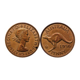 Australia Elizabeth II Perth Mint 1956 Penny Proof FDC