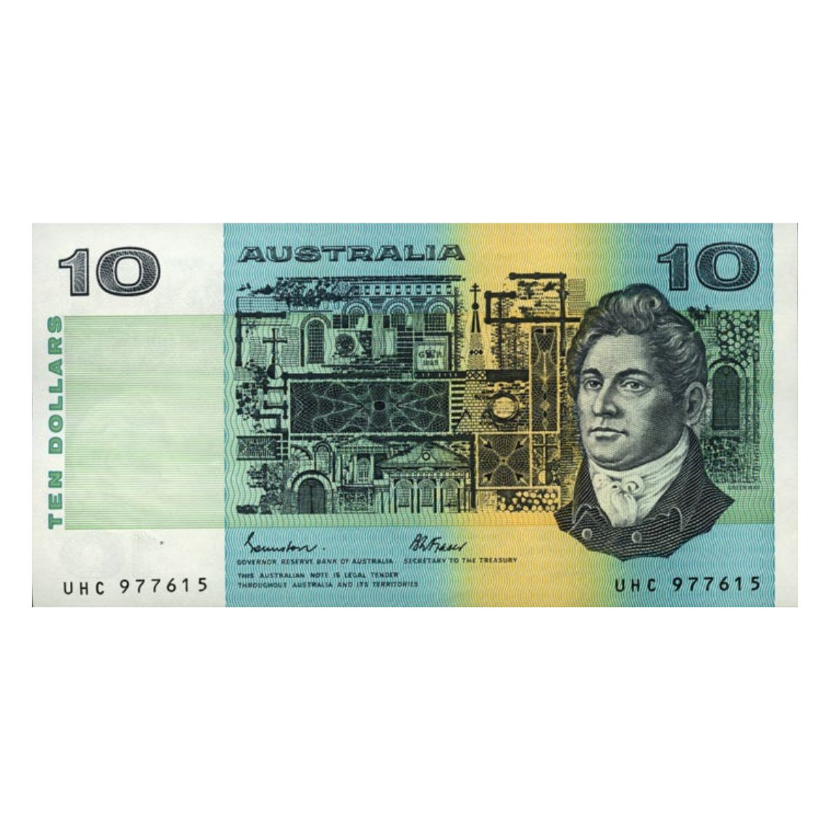 1985 $10 R309 Johnston/Fraser Unc