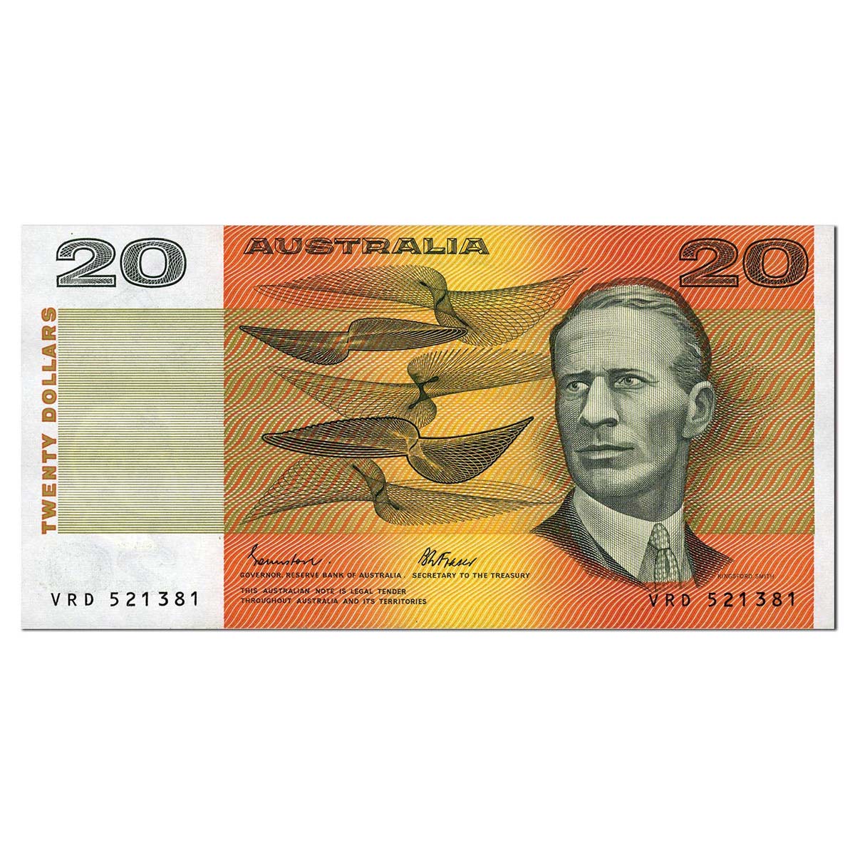 1985 $20 R409A Johnston/Fraser Ocrb Serials Uncirculated