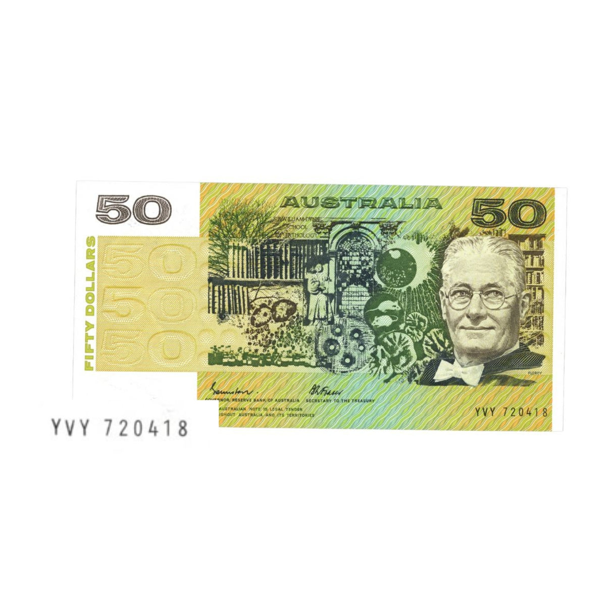 Australia 1985 $50 R509a Johnston/Fraser Gothic Uncirculated Banknote