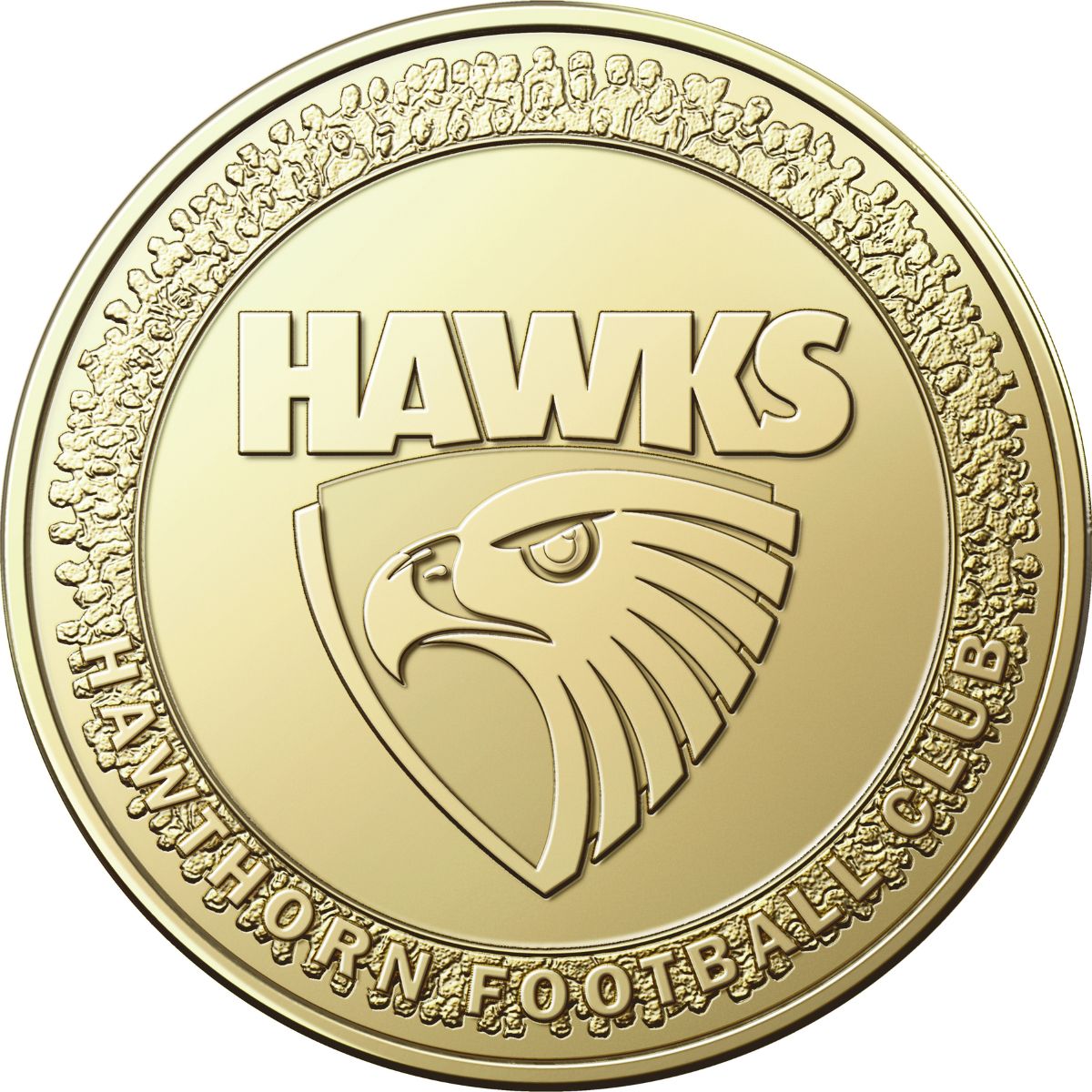 AFL Hawthorn Hawks 2023 $1 Aluminium-Bronze Uncirculated Coin x10