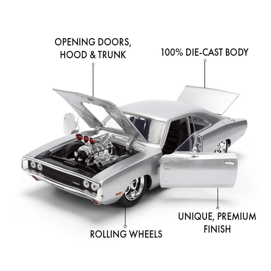 Fast & Furious Dom’s 1970 Dodge Charger 1:24 Scale Diecast Model Car