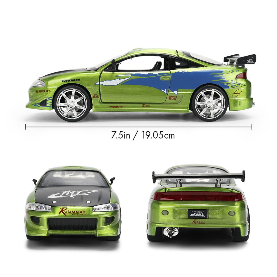Fast & Furious Brian's 1995 Mitsubishi Eclipse 1:24 Scale Diecast Model Car