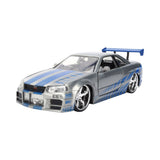 Fast & Furious Brian's 2002 Nissan Skyline GT-R (BNR34) 1:24 Scale Diecast Model Car