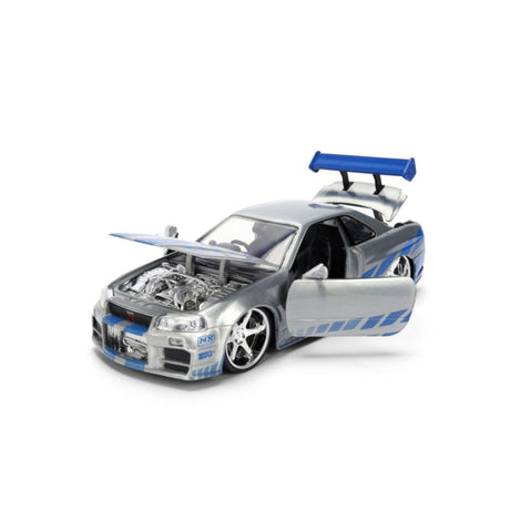 Fast & Furious Brian's 2002 Nissan Skyline GT-R (BNR34) 1:24 Scale Diecast Model Car