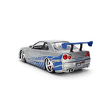 Fast & Furious Brian's 2002 Nissan Skyline GT-R (BNR34) 1:24 Scale Diecast Model Car