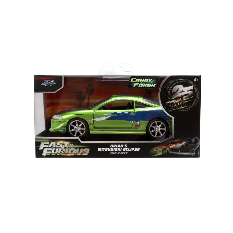 Fast & Furious Brian’s 1995 Mitsubishi Eclipse Anniversary 1:32 Scale Diecast Model Car